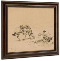 Ill Get The Big Ones Anyway Circa 1921 By Charles Marion Russell Fine Art Print