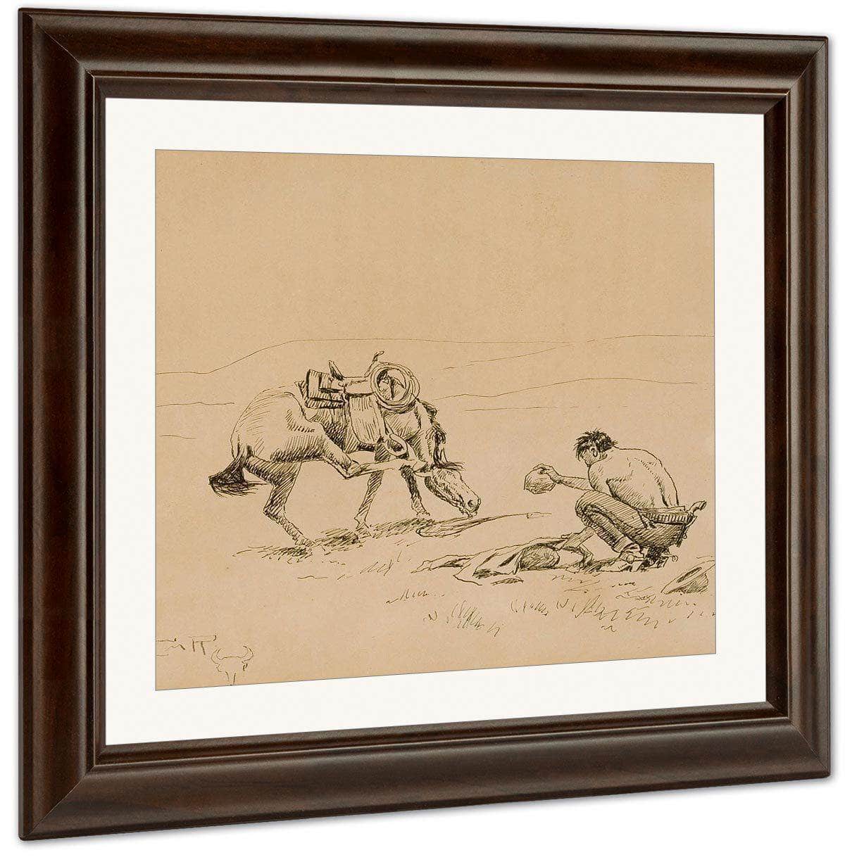 Ill Get The Big Ones Anyway Circa 1921 By Charles Marion Russell Fine Art Print