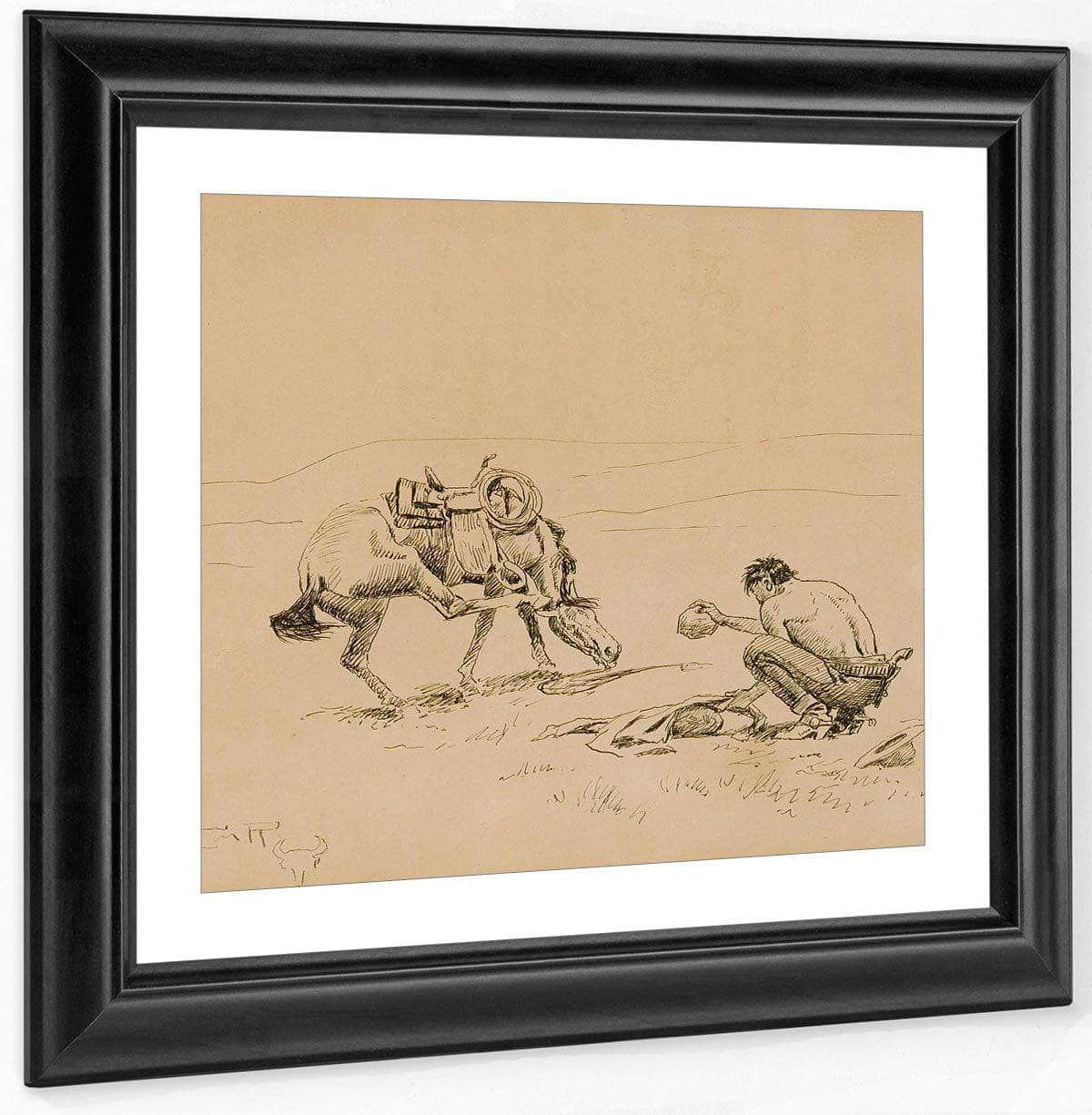 Ill Get The Big Ones Anyway Circa 1921 By Charles Marion Russell Fine Art Print