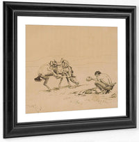 Ill Get The Big Ones Anyway Circa 1921 By Charles Marion Russell Fine Art Print
