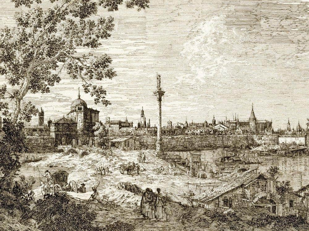 Imaginary View Of Padua By Canaletto Fine Art Print