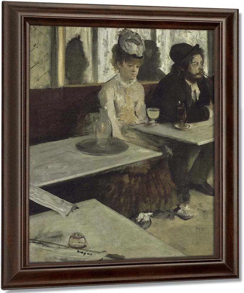 In A Cafe By Edgar Degas Fine Art Print
