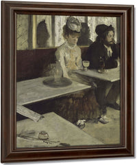 In A Cafe By Edgar Degas Fine Art Print