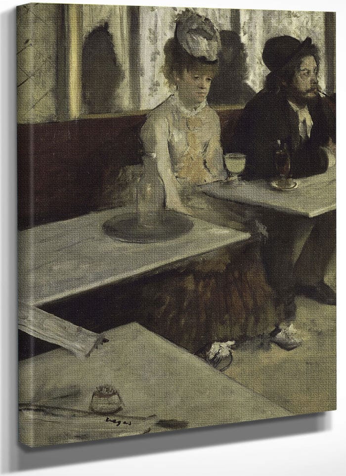 In A Cafe By Edgar Degas Fine Art Print