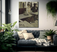 In A Cafe By Edgar Degas Fine Art Print