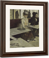 In A Cafe By Edgar Degas Fine Art Print