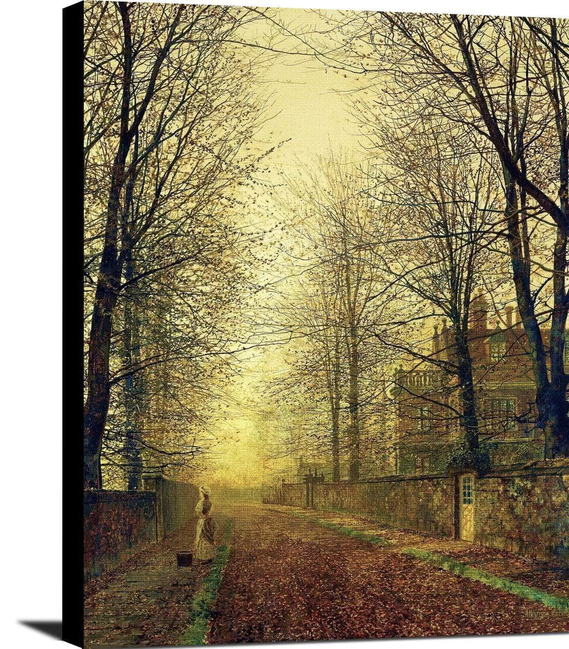 In Autumn's Golden Glow Painting John Atkinson Grimshaw Canvas Art Fine Art Print
