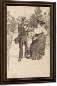 In Casual Conversation By Alice Barber Stephens Fine Art Print