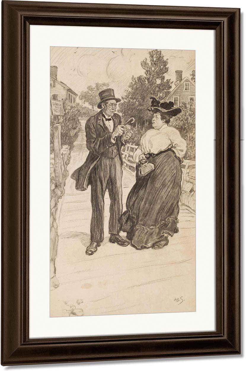 In Casual Conversation By Alice Barber Stephens Fine Art Print