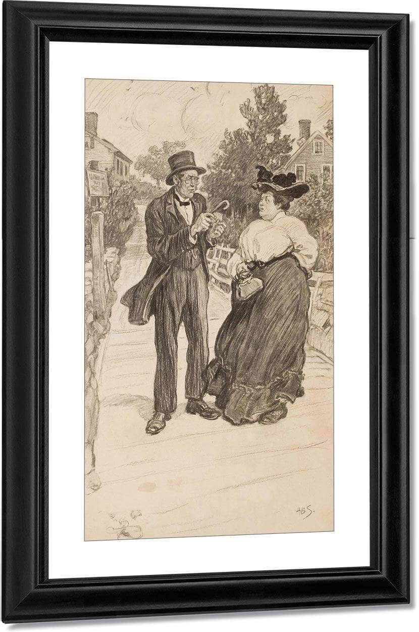 In Casual Conversation By Alice Barber Stephens Fine Art Print