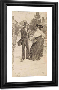 In Casual Conversation By Alice Barber Stephens Fine Art Print