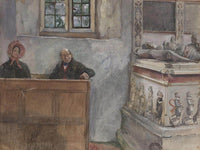 In Church By Edwin Austin Abbey Fine Art Print