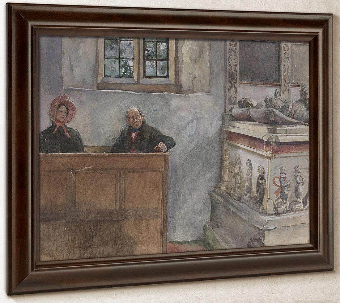 In Church By Edwin Austin Abbey Fine Art Print