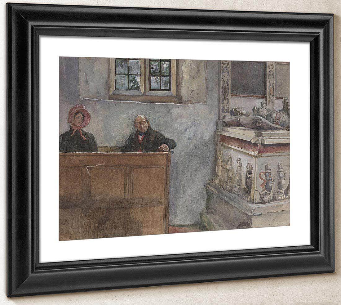In Church By Edwin Austin Abbey Fine Art Print