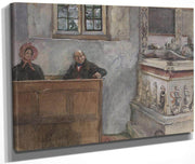 In Church By Edwin Austin Abbey Fine Art Print
