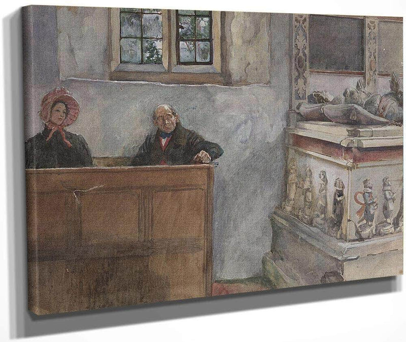 In Church By Edwin Austin Abbey Fine Art Print