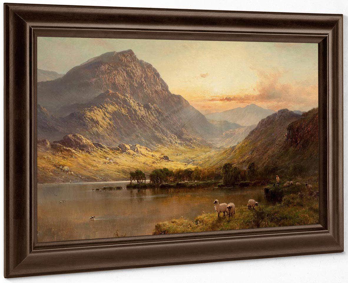 In North Wales Circa 1895 By Alfred De Breanski Fine Art Print