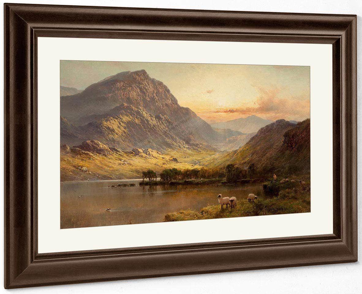 In North Wales Circa 1895 By Alfred De Breanski Fine Art Print