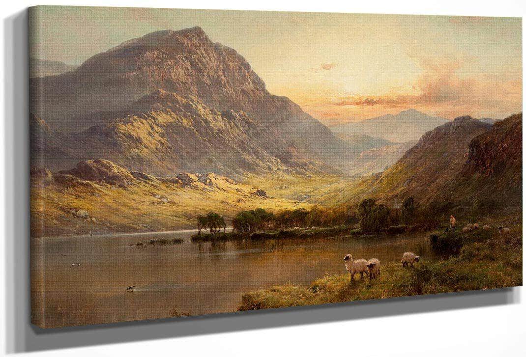 In North Wales Circa 1895 By Alfred De Breanski Fine Art Print