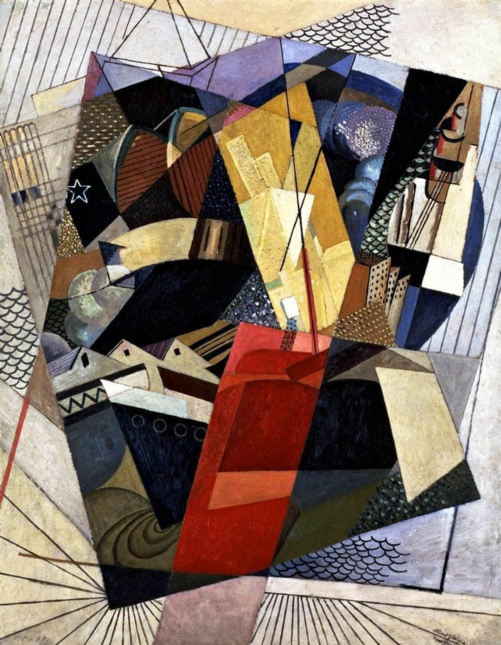 In Port Dans Le Port Painting Albert Gleizes Canvas Art Fine Art Print
