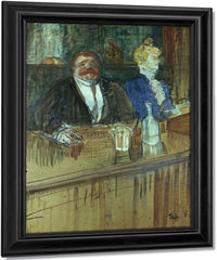 In The Bar The Fat Proprietor And The Anaemic Cashier By Henri Marie Raymond De Toulouse Lautrec Monfa Fine Art Print