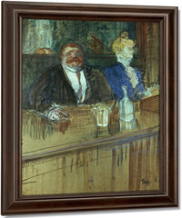 In The Bar The Fat Proprietor And The Anaemic Cashier By Henri Marie Raymond De Toulouse Lautrec Monfa Fine Art Print