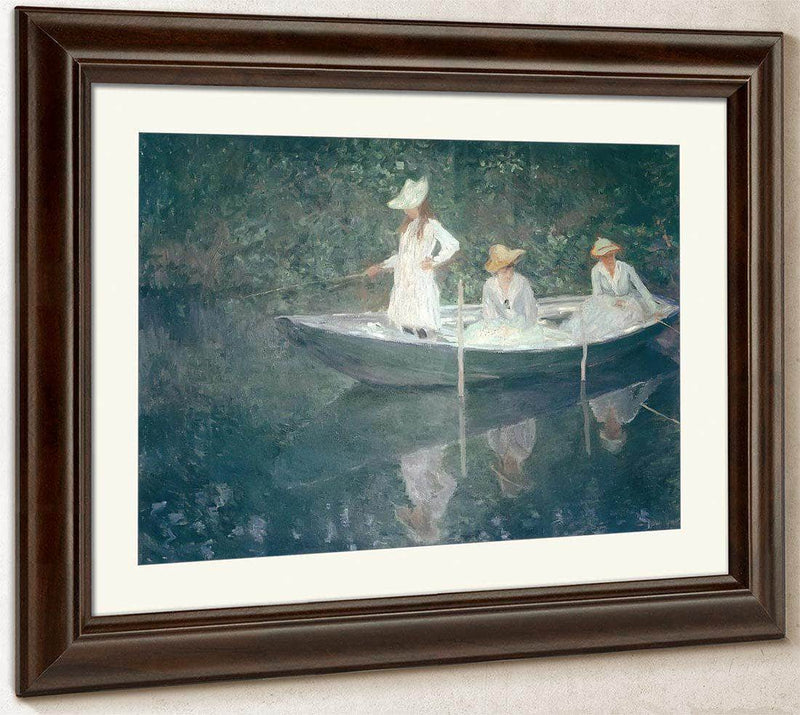 In The Boat By Claude Monet Fine Art Print