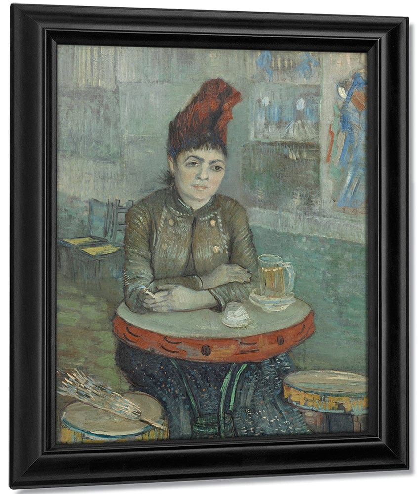 In The Cafe Agostina Segatori In Le Tambourin By Vincent Van Gogh Fine Art Print