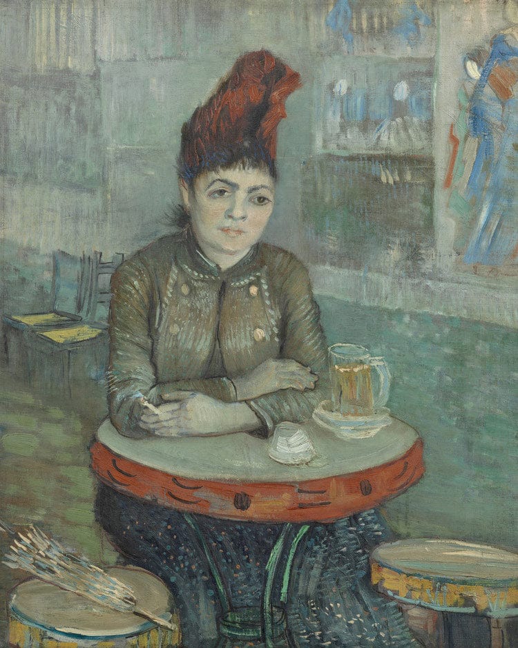 In The Cafe Agostina Segatori In Le Tambourin By Vincent Van Gogh Fine Art Print