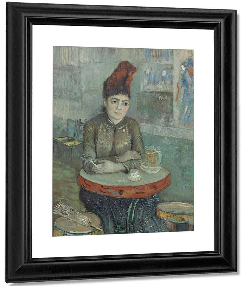 In The Cafe Agostina Segatori In Le Tambourin By Vincent Van Gogh Fine Art Print