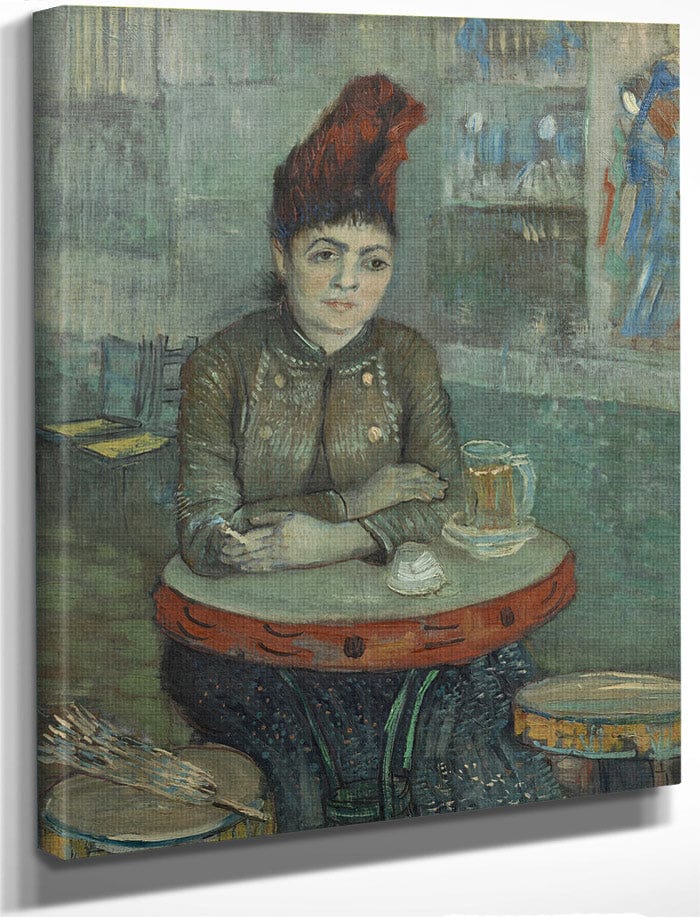 In The Cafe Agostina Segatori In Le Tambourin By Vincent Van Gogh Fine Art Print