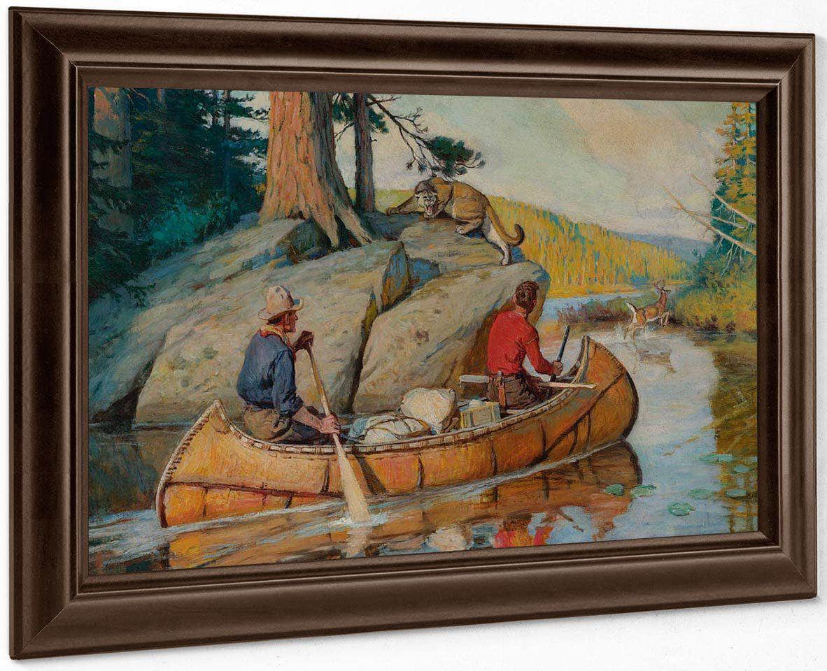In The Canoe By Philip R. By Goodwin Fine Art Print