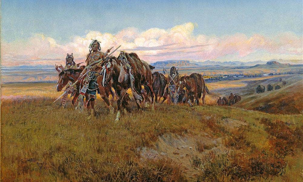 In The Enemys Country By Charles Marion Russell Fine Art Print