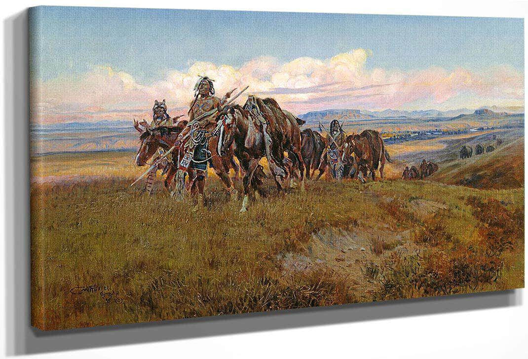 In The Enemys Country By Charles Marion Russell Fine Art Print