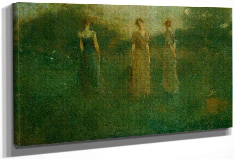 In The Garden By Thomas Wilmer Dewing Fine Art Print