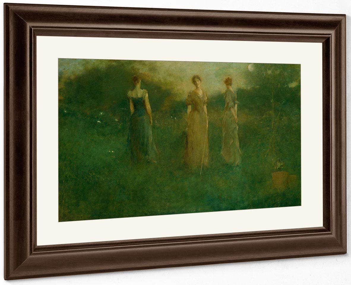 In The Garden By Thomas Wilmer Dewing Fine Art Print
