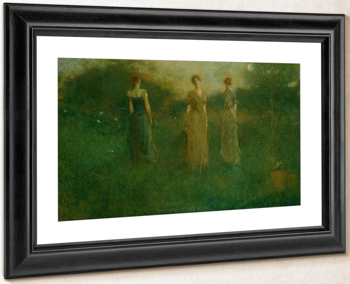 In The Garden By Thomas Wilmer Dewing Fine Art Print