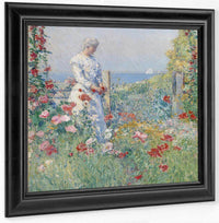 In The Garden (Celia Thaxter In Her Garden) By Childe Hassam Fine Art Print