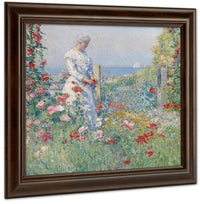 In The Garden (Celia Thaxter In Her Garden) By Childe Hassam Fine Art Print