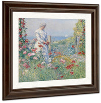 In The Garden (Celia Thaxter In Her Garden) By Childe Hassam Fine Art Print