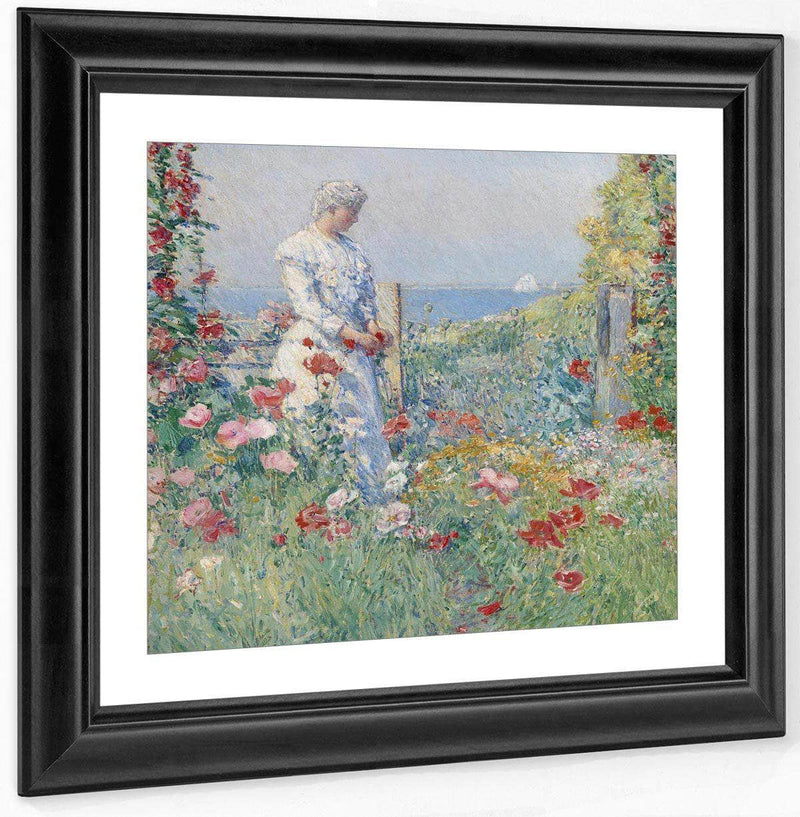 In The Garden (Celia Thaxter In Her Garden) By Childe Hassam Fine Art Print