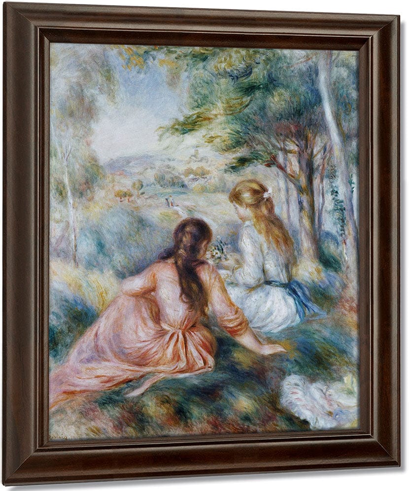 In The Meadow By Pierre Auguste Renoir Fine Art Print