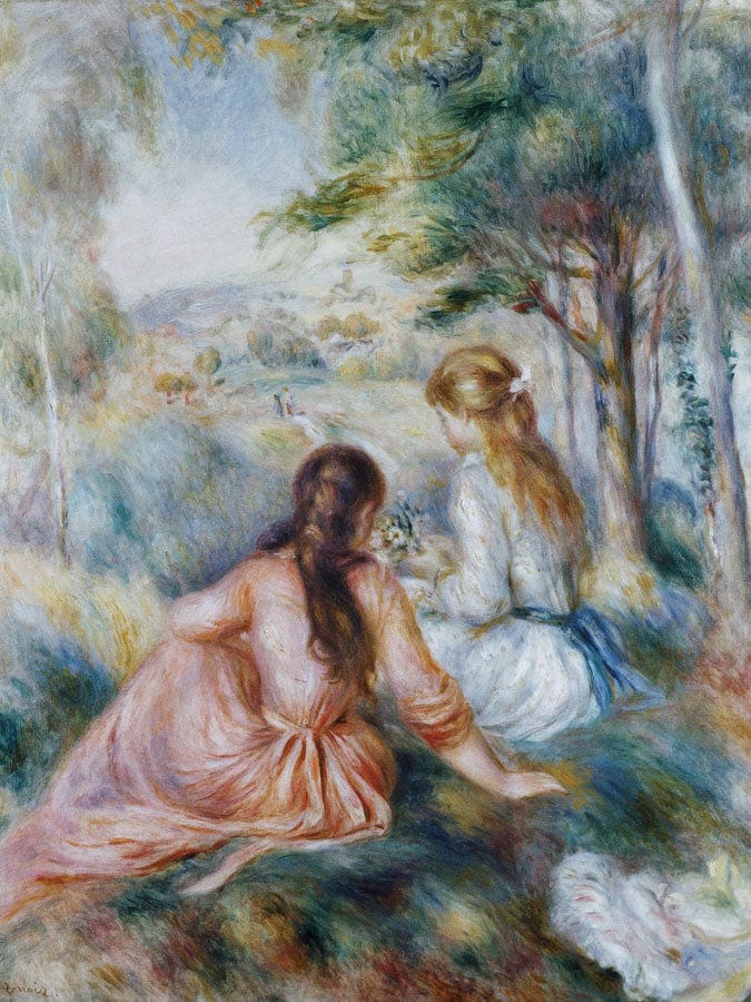In The Meadow By Pierre Auguste Renoir Fine Art Print