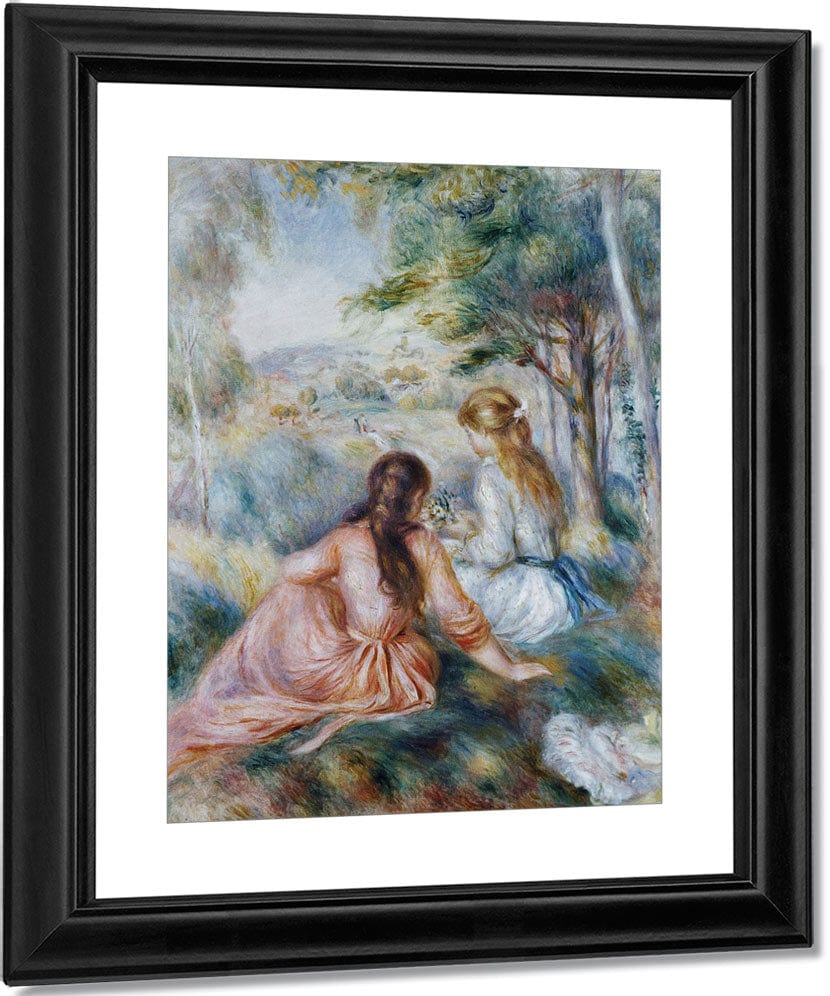 In The Meadow By Pierre Auguste Renoir Fine Art Print