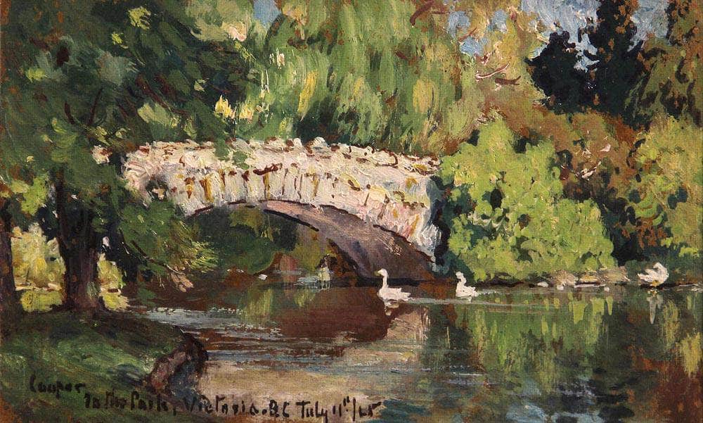 In The Park, Victoria, British Columbia, 1925 By Colin Campbell Cooper Fine Art Print