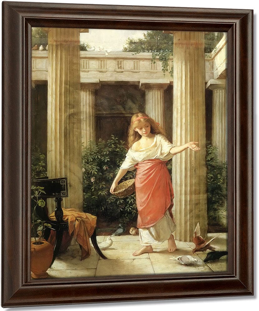 In The Peristyle By John Waterhouse Fine Art Print