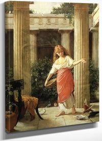 In The Peristyle By John Waterhouse Fine Art Print