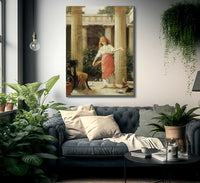 In The Peristyle By John Waterhouse Fine Art Print