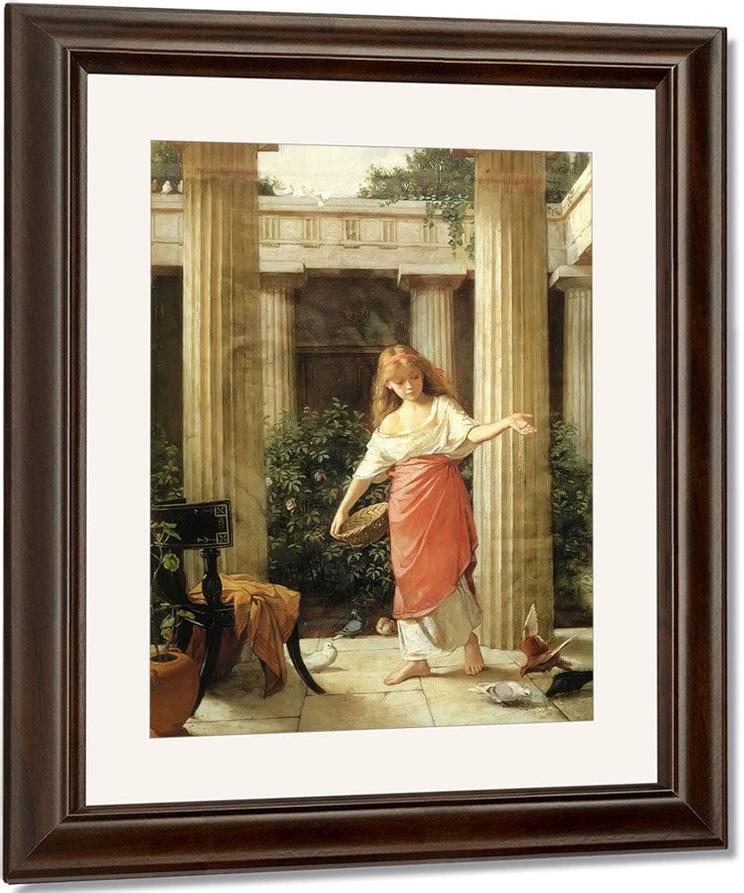 In The Peristyle By John Waterhouse Fine Art Print