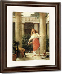 In The Peristyle By John Waterhouse Fine Art Print